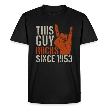 This guy has been rocking since 1953 vintage birthday - Men's Premium Organic T-Shirt - black - Front - Nico (187cm)