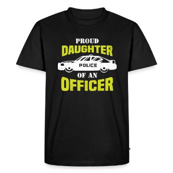 Policier De police Pouvoir d’État PoliceWoman - T-shirt Premium bio Homme - noir - Devant - Nico (187cm)