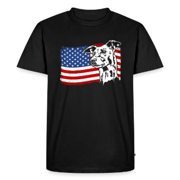 Greyhound America Flag Greyhound Dogs Wilsigns - T-shirt Premium bio Homme - noir - Devant - Nico (187cm)
