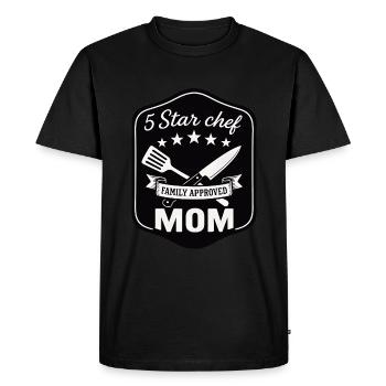 5 Star Cook Mom - Family Kitchen Design - Men's Premium Organic T-Shirt - black - Front - Nico (187cm)