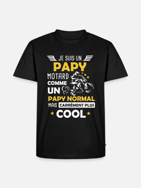Papy Motard Cool - T-shirt Premium bio Homme - noir