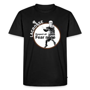 La crosse Respectez tous les ne craignez rien - T-shirt Premium bio Homme - noir - Devant - Nico (187cm)