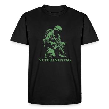 Veteranentag 15 Juni Deutschland green - Männer Premium Bio T-Shirt - Schwarz - Vorne - Nico (187cm)