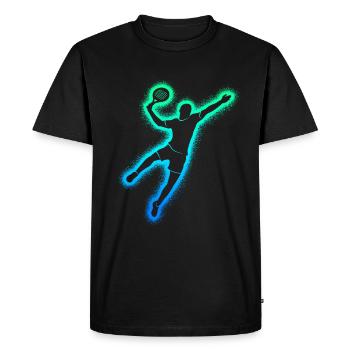Padel Tennis Padel Tennis Enfants Hommes Padel - T-shirt Premium bio Homme - noir - Devant - Nico (187cm)