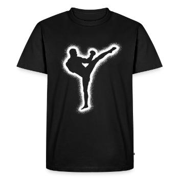 Muay Thai Kickboxer Martial Arts Boys Kickboxing - Men's Premium Organic T-Shirt - black - Front - Nico (187cm)