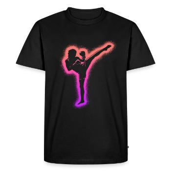 Muay Thai Kickboxer Martial Arts Girls Kickboxing - Men's Premium Organic T-Shirt - black - Front - Nico (187cm)