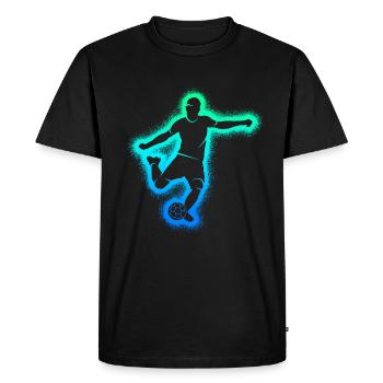 Soccer Soccer Men Boys Kids Soccer - Men's Premium Organic T-Shirt - black - Front - Nico (187cm)