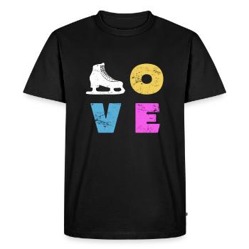 Patinage artistique - T-shirt Premium bio Homme - noir - Devant - Nico (187cm)