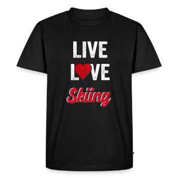 Ski ski - T-shirt Premium bio Homme - noir - Devant - Nico (187cm)
