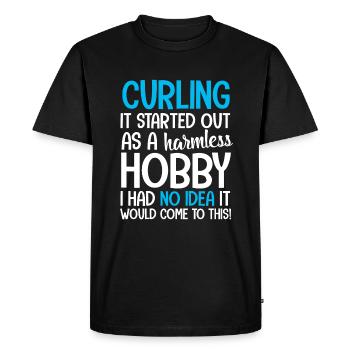 Curling curling - Men's Premium Organic T-Shirt - black - Front - Nico (187cm)