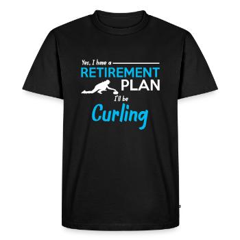 Curling curling - Men's Premium Organic T-Shirt - black - Front - Nico (187cm)