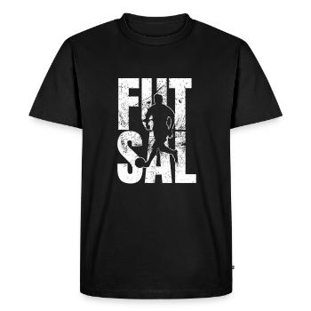 Cadeau de futsal - T-shirt Premium bio Homme - noir - Devant - Nico (187cm)