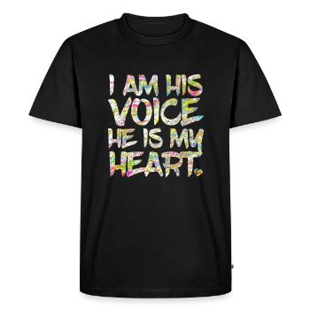 Sensibilisation à l'autisme - T-shirt Premium bio Homme - noir - Devant - Nico (187cm)