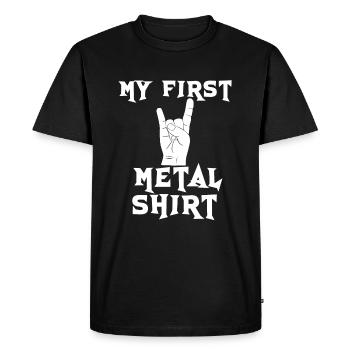 Chemise Rock and Metal pour Pères et Enfants - T-shirt Premium bio Homme - noir - Devant - Nico (187cm)