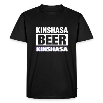 Bière Kinshasa Congo - T-shirt Premium bio Homme - noir - Devant - Nico (187cm)