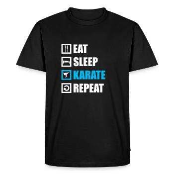 karaté - T-shirt Premium bio Homme - noir - Devant - Nico (187cm)