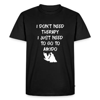 Aïkido - T-shirt Premium bio Homme - noir - Devant - Nico (187cm)
