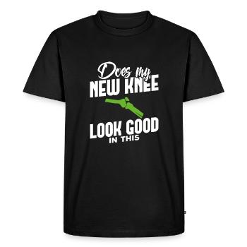 Genoux chirurgie genou chirurgicale chirurgicale chirurgicale rééducation cadeau - T-shirt Premium bio Homme - noir - Devant - Nico (187cm)