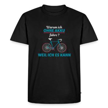 Entraînement de triathlon à vélo - T-shirt Premium bio Homme - noir - Devant - Nico (187cm)