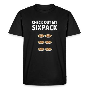 Pâtes Sixpack - T-shirt Premium bio Homme - noir - Devant - Nico (187cm)