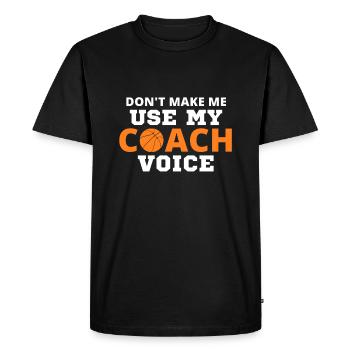 Basketball Coach Voice Funny Gift Team - Men's Premium Organic T-Shirt - black - Front - Nico (187cm)