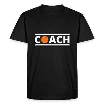 Basketball coach - Men's Premium Organic T-Shirt - black - Front - Nico (187cm)