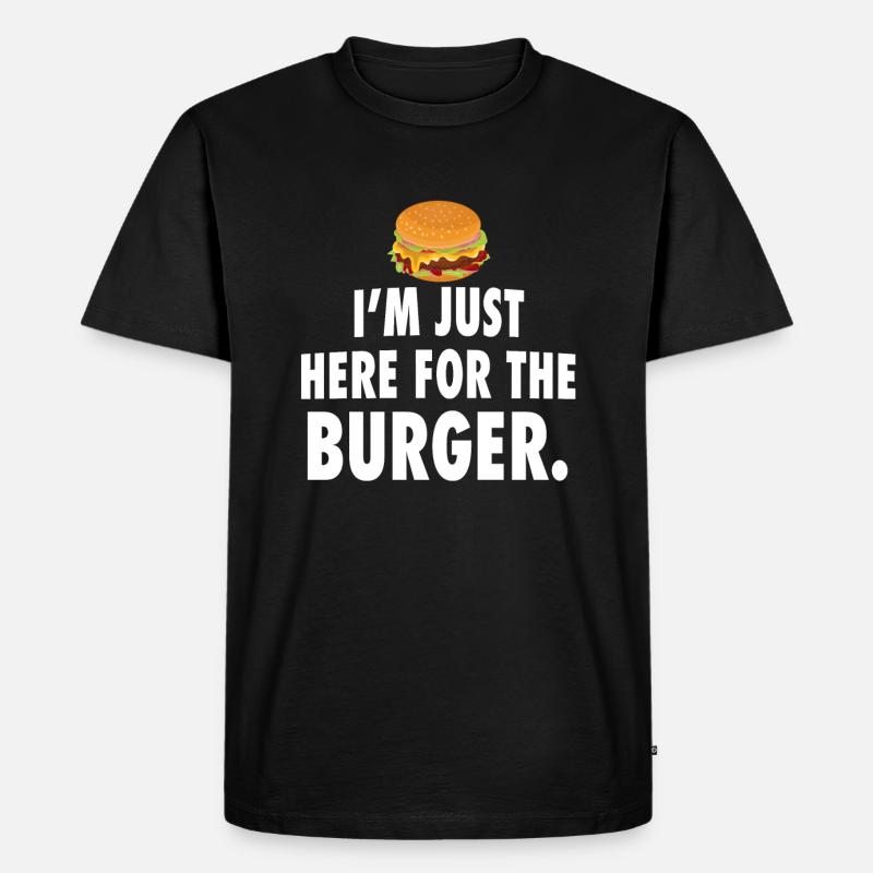 Burger - Männer Premium Bio T-Shirt - Schwarz