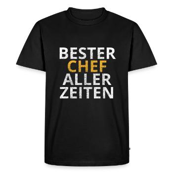Bester Chef - Männer Premium Bio T-Shirt - Schwarz - Vorne - Nico (187cm)
