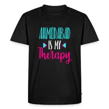 Ahmedabad - T-shirt Premium bio Homme - noir - Devant - Nico (187cm)