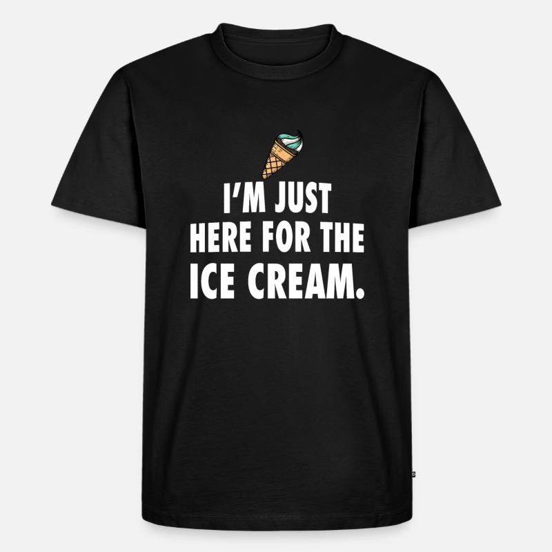Eiscreme Eis - Männer Premium Bio T-Shirt - Schwarz