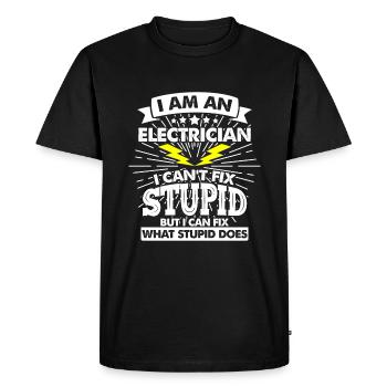apprenti apprenti ingénieur électricien - T-shirt Premium bio Homme - noir - Devant - Nico (187cm)
