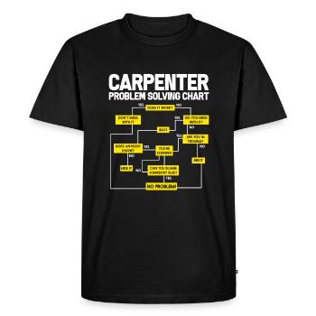 Cadeau menuisier menuisier menuisier artisanat - T-shirt Premium bio Homme - noir - Devant - Nico (187cm)