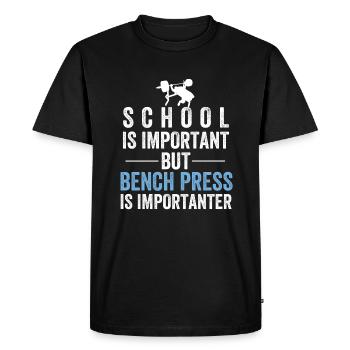 Entraînement en force sur table - T-shirt Premium bio Homme - noir - Devant - Nico (187cm)