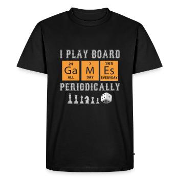 Jeux de société; chimie; ballot; gamer; PSE; jeux - T-shirt Premium bio Homme - noir - Devant - Nico (187cm)