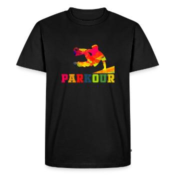 Parkour freerunner gift - Men's Premium Organic T-Shirt - black - Front - Nico (187cm)