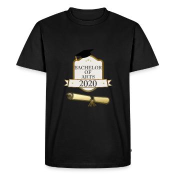 Bachelor of Arts 2020 studies graduation diploma - Men's Premium Organic T-Shirt - black - Front - Nico (187cm)