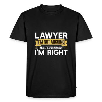 Avocat - T-shirt Premium bio Homme - noir - Devant - Nico (187cm)