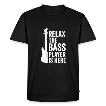 Bass player gift idea - Men's Premium Organic T-Shirt - black - Front - Nico (187cm)