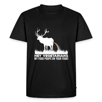 Idée cadeau Hunter Funny - T-shirt Premium bio Homme - noir - Devant - Nico (187cm)