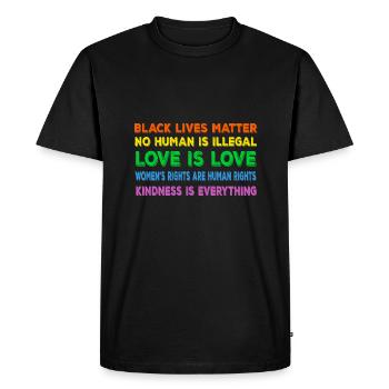 LGBT gay pride - Men's Premium Organic T-Shirt - black - Front - Nico (187cm)