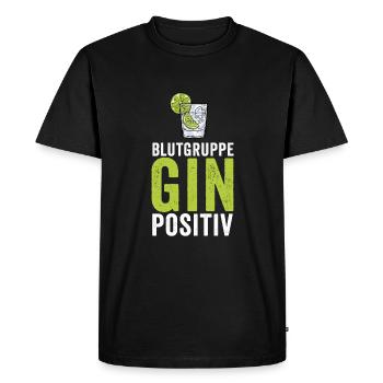 Amateurs de gin alcool drôle - T-shirt Premium bio Homme - noir - Devant - Nico (187cm)