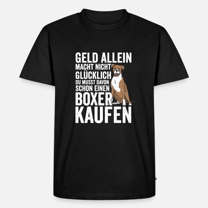 Deutscher Boxer Hundehalter Geschenk - Männer Premium Bio T-Shirt - Schwarz