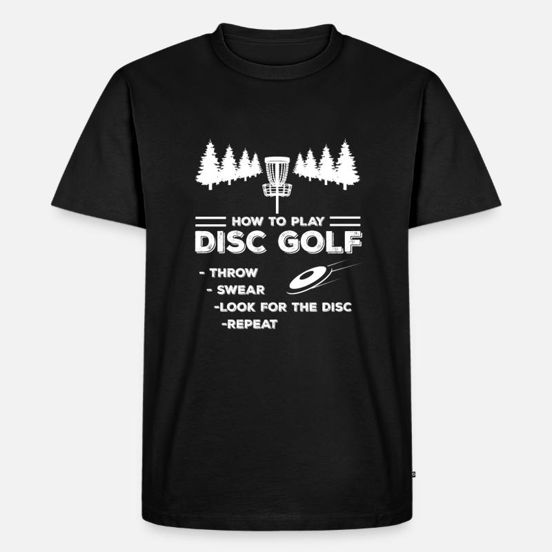 Disc-Golf Discgolf-Geschenkidee - Männer Premium Bio T-Shirt - Schwarz