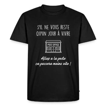 La poste - T-shirt Premium bio Homme - noir - Devant - Nico (187cm)