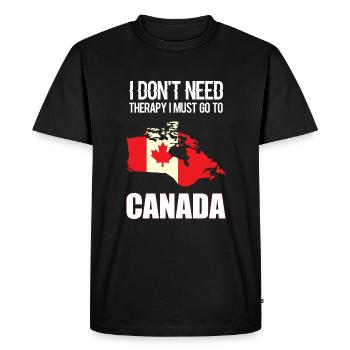 Canada Canada - I don't need therapy - Men's Premium Organic T-Shirt - black - Front - Nico (187cm)