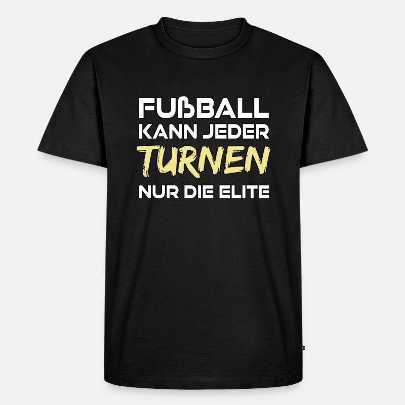 Turnen - nur die Elite - Männer Premium Bio T-Shirt - Schwarz