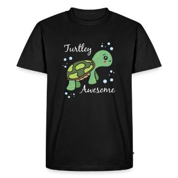 TURTLEY Funny turtles & turtle gift - Men's Premium Organic T-Shirt - black - Front - Nico (187cm)