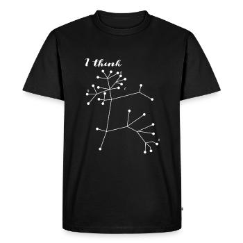 Darwin Arbre des sciences de la vie Biologie - T-shirt Premium bio Homme - noir - Devant - Nico (187cm)
