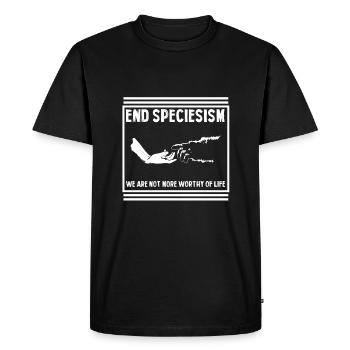 Vegan Animal Rights End of Speciesism Animal Welfare - Men's Premium Organic T-Shirt - black - Front - Nico (187cm)
