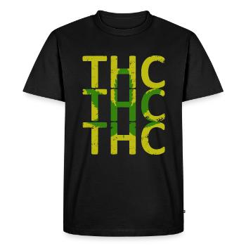 Mauvaises herbes THC - T-shirt Premium bio Homme - noir - Devant - Nico (187cm)